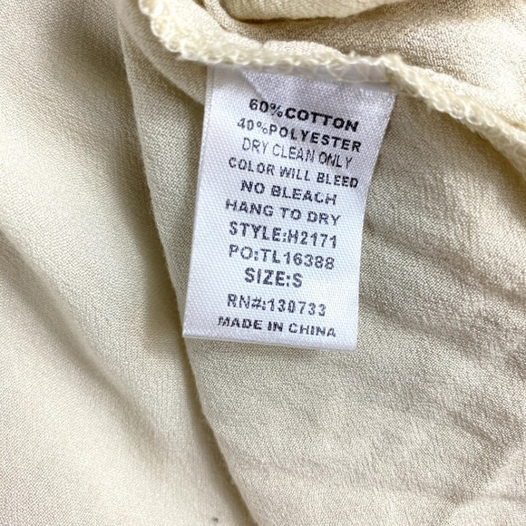 NWT Umgee Blouse Top Women Sz S Cream Crochet Accent‎ Fairy Whimsical Boho - Picture 5 of 9